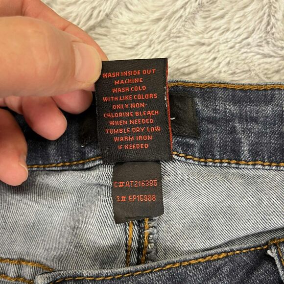 Earl Jeans Women 20W Skinny Ankle Blue Stretch Denim Zip Hem Mid Rise Faded Wash - Picture 5 of 11